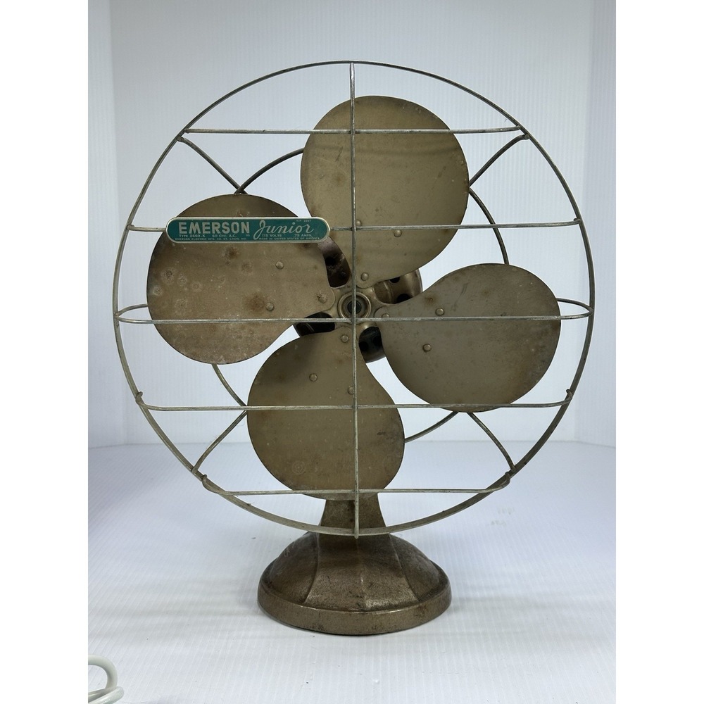Emerson Jr 2660-K Electric House Fan Metal Blades & Guard Vintage For Parts